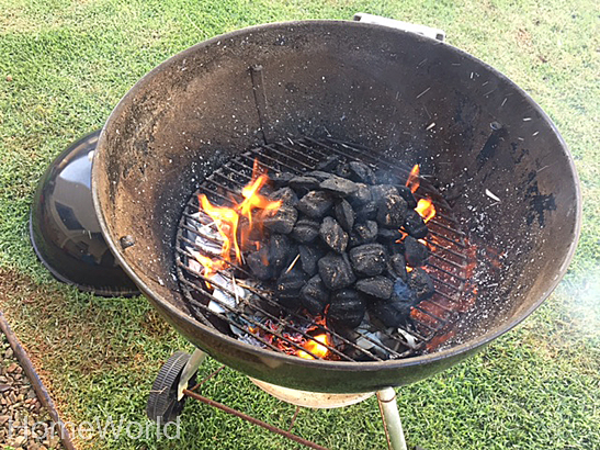 Now for the fun part! Start the fire using your favorite charcoal.
